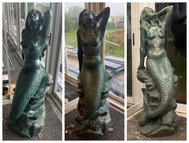 Ireland Bronze Mermaid on a Rock Statue Feedback