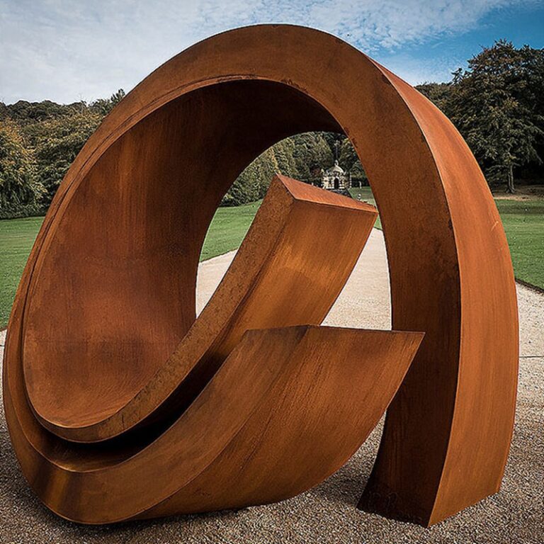 Large Abstract Corten Steel Sculpture for Sale