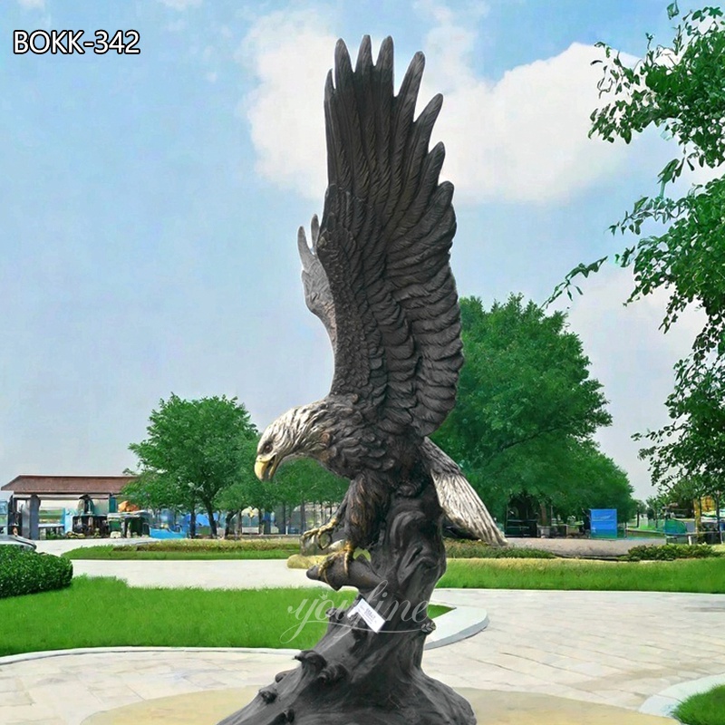 Large Beautiful Bronze Eagle Statue for Sale