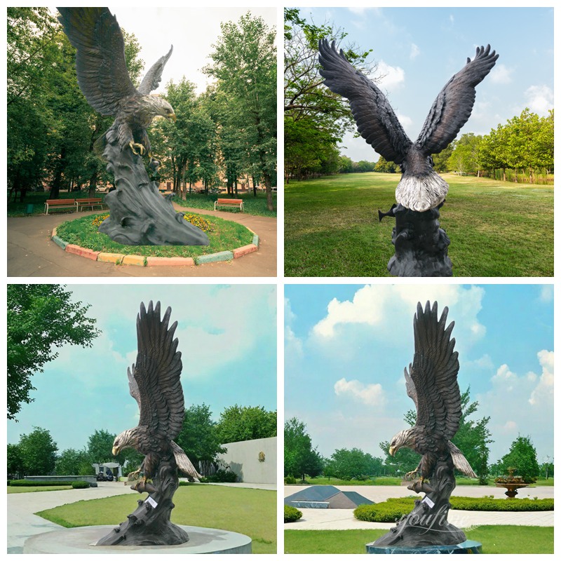 Large Bronze Eagle Statue Application Scenes