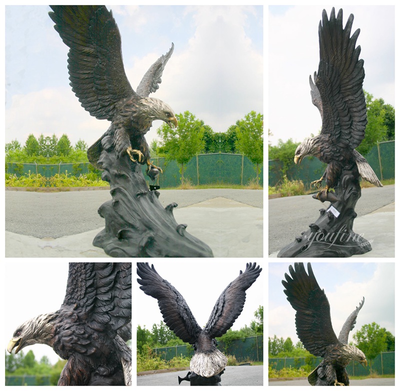 Large Bronze Eagle Statue Details