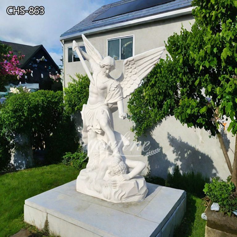 Large Marble St Michael Statue for Sale