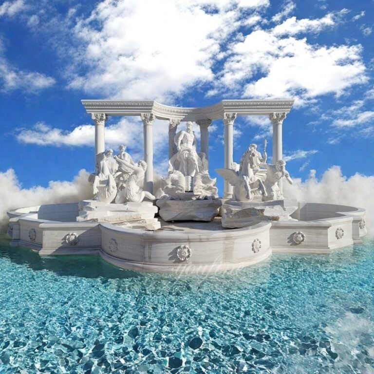 Large Marble Trevi Fountain Replica for Outdoor Decor