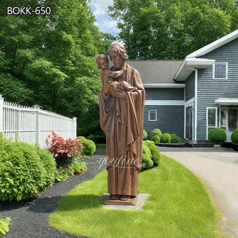 Large Outdoor Bronze St Joseph Statue