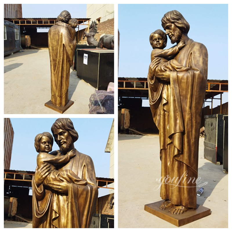 Large Outdoor Bronze St Joseph Statue in YouFine Factory