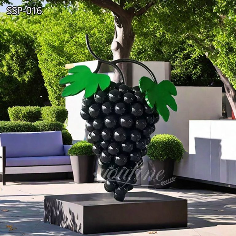Large Stainless Steel Grape Sculpture for Sale (1)