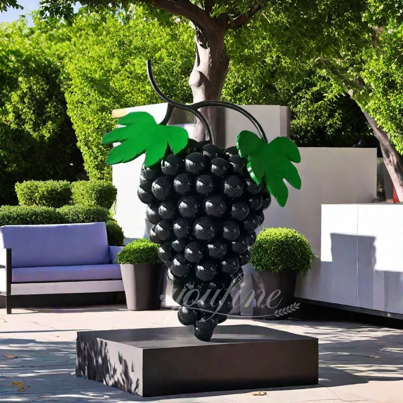 Large Stainless Steel Grape Sculpture for Sale (6)