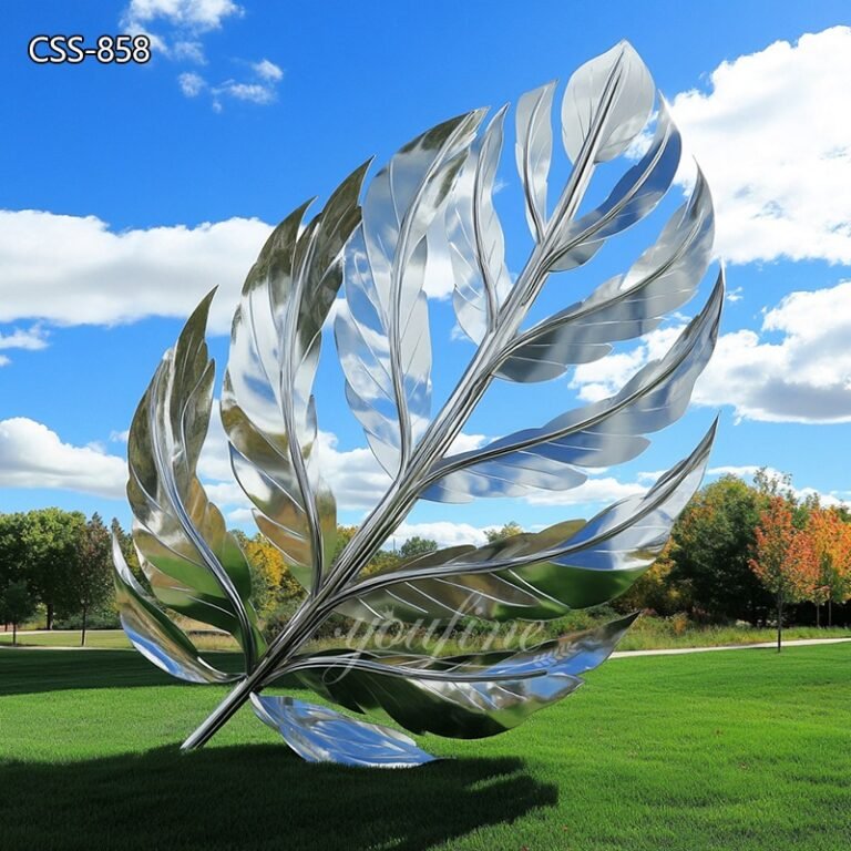 Large Stainless Steel Leaf Sculpture