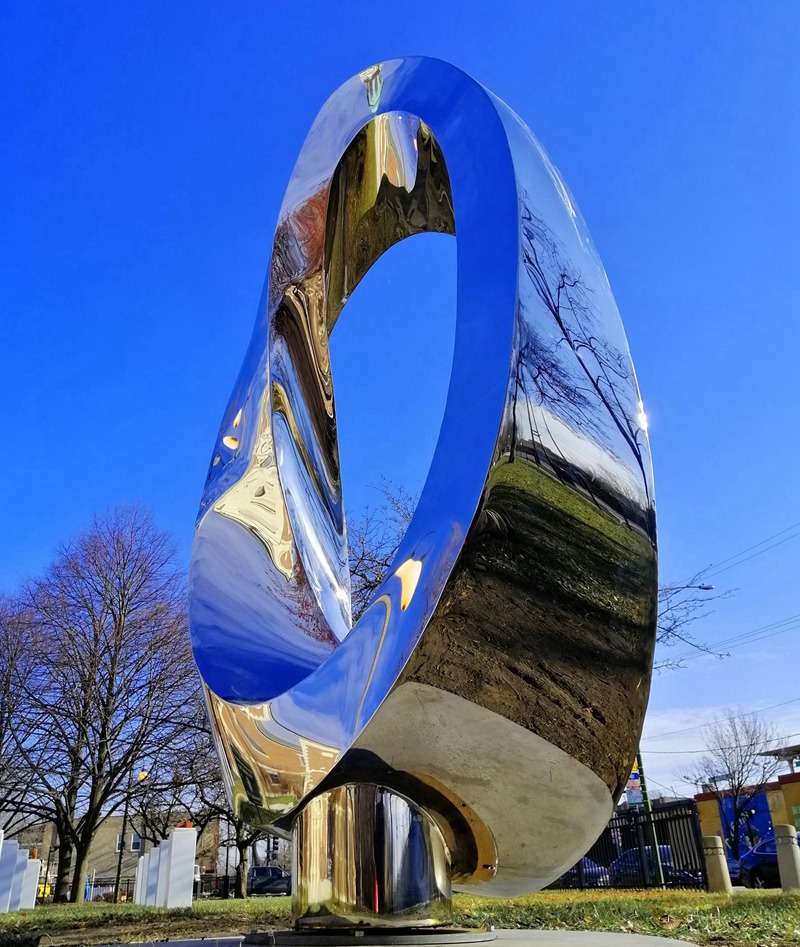 Large Stainless Steel Mobius Sculpture