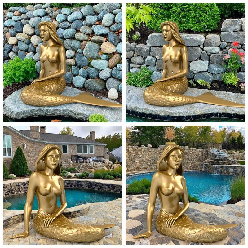 Life Size Brass Mermaid Statue Application Scenes