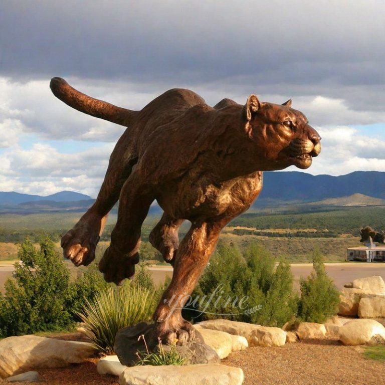 Life Size Bronze Cougar Statue