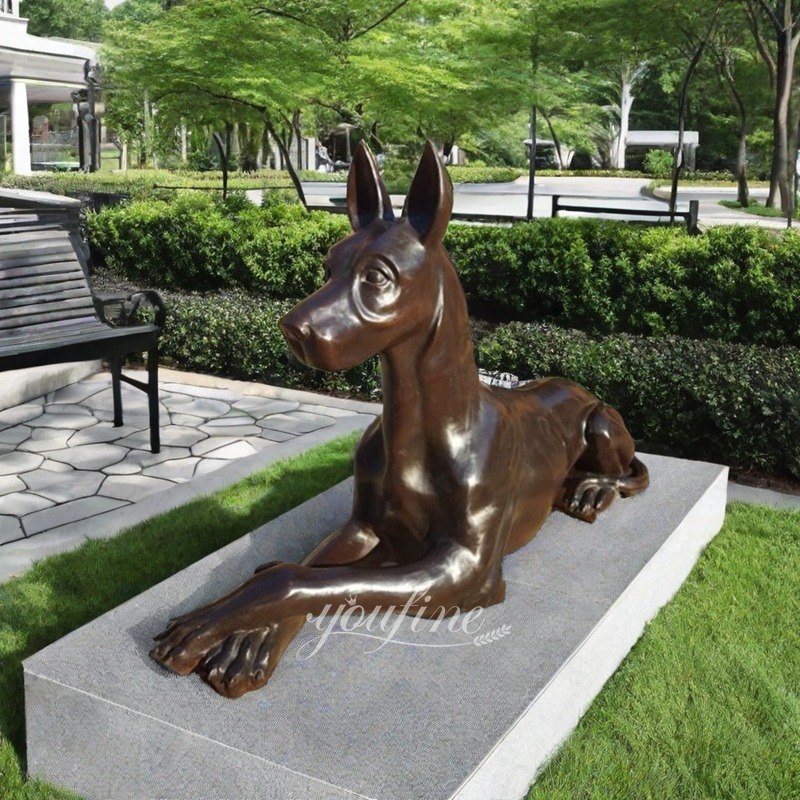 Life Size Bronze Doberman Statue