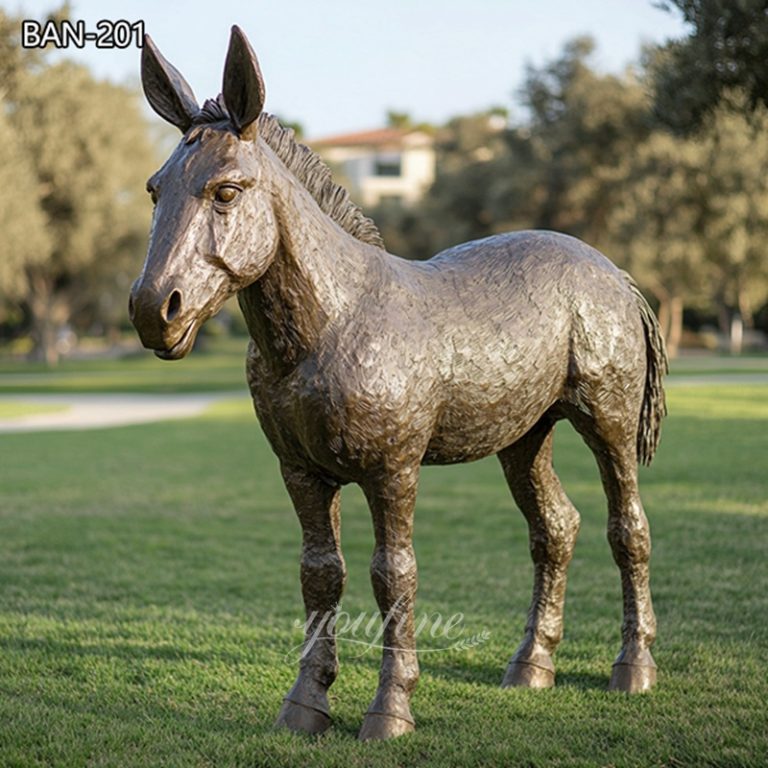 Life Size Bronze Donkey Statue