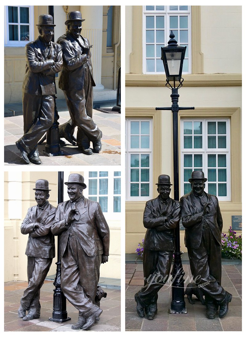 Life Size Bronze Laurel and Hardy Statues Details