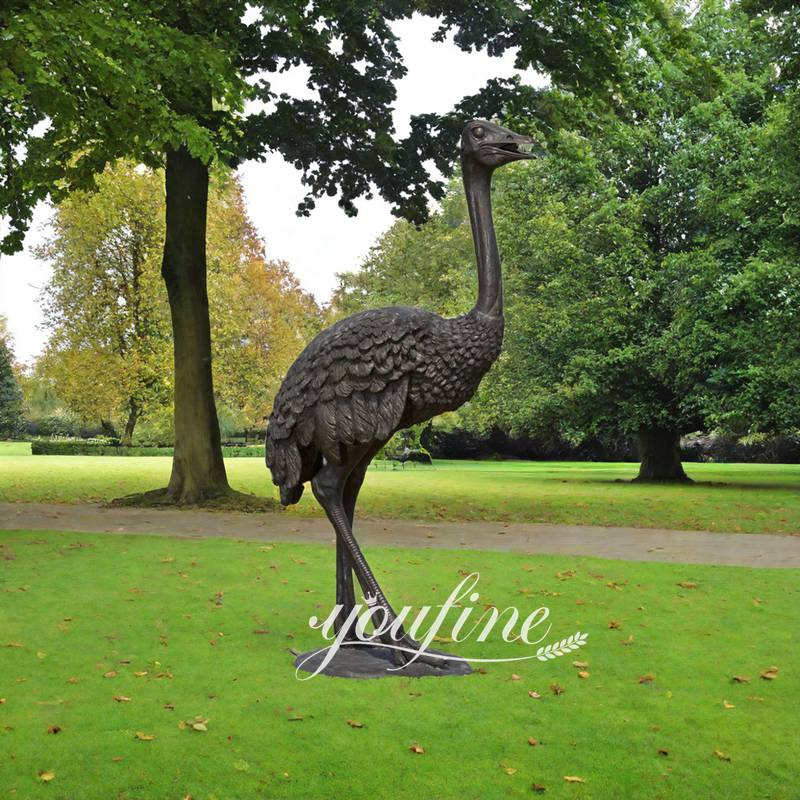 Life Size Bronze Ostrich Sculpture (2)