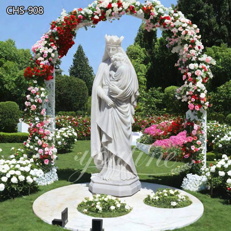 Life-Size-Marble-Mary-with-Baby-Jesus-Statue-1
