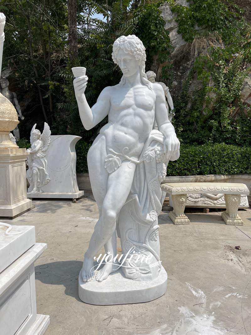 Life-Size Marble Michelangelo Bacchus Statue for Sale (4)