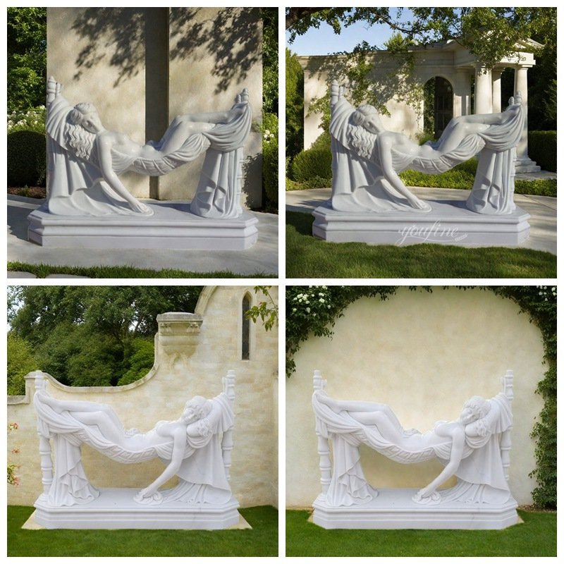 Life Size Marble Sleeping Lady Statue Application Scenes