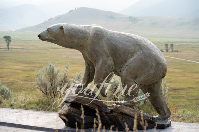 Life Size Outdoor Bronze Polar Bear for Sale (8)