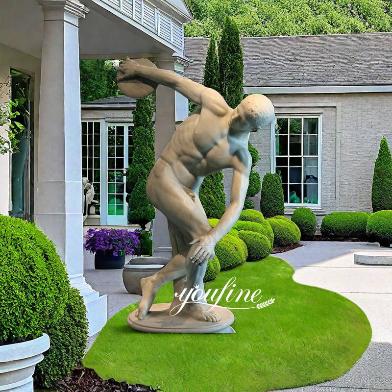 Marble Discobolus Discus Thrower Myron Statue Replica for Sale (1)