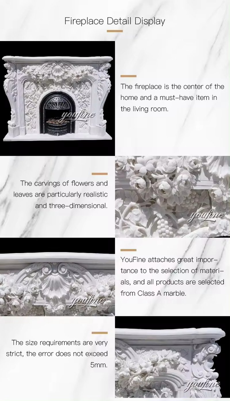 Marble Fireplace Mantel Details