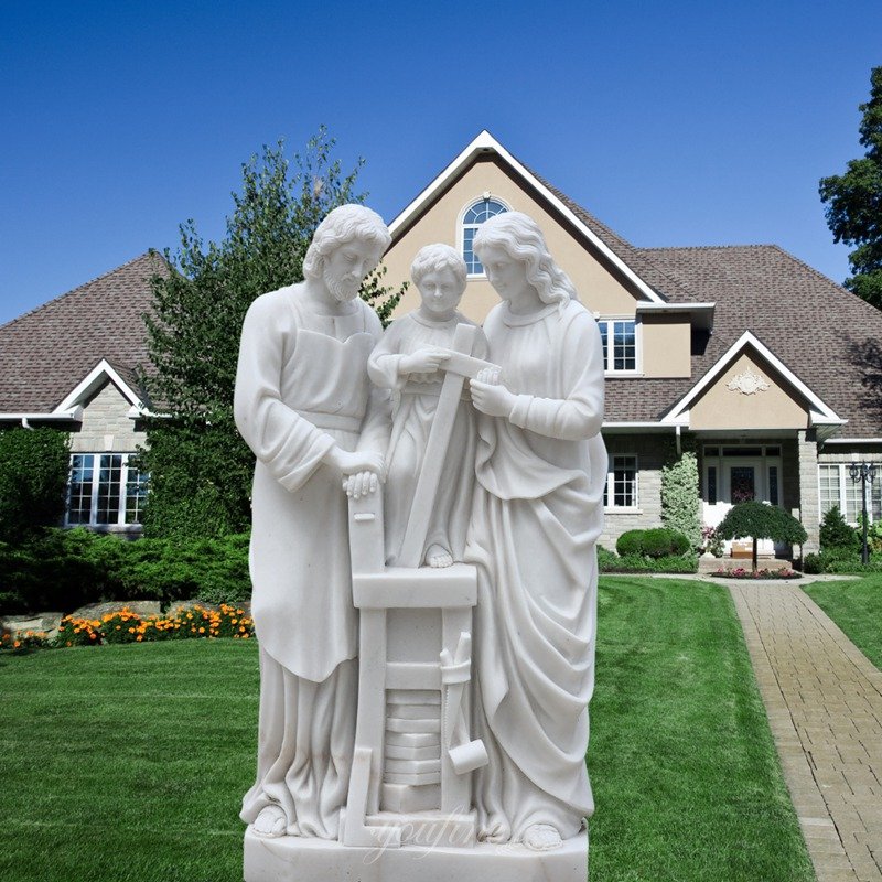 Marble Holy Family Sculpture