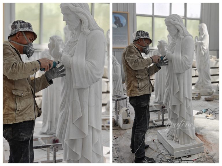 Marble Jesus Sculpture Carving Process