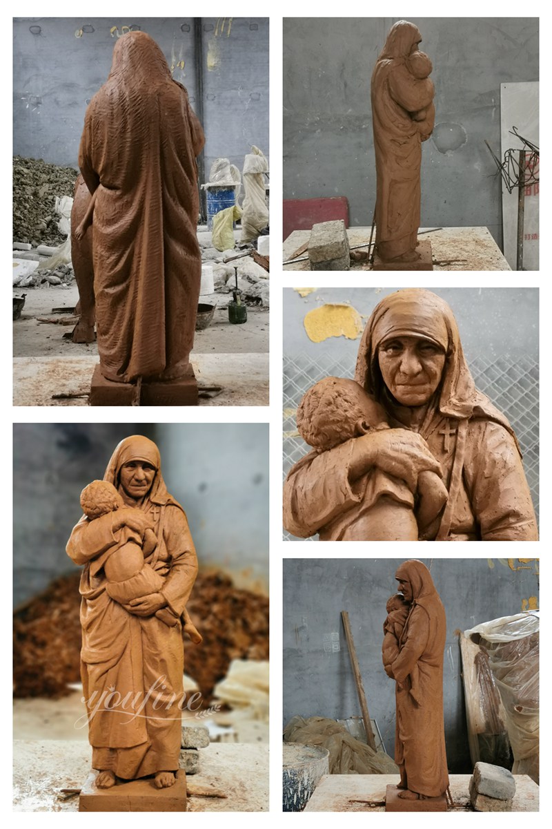 Marble Mother Teresa Garden Statue Clay Model