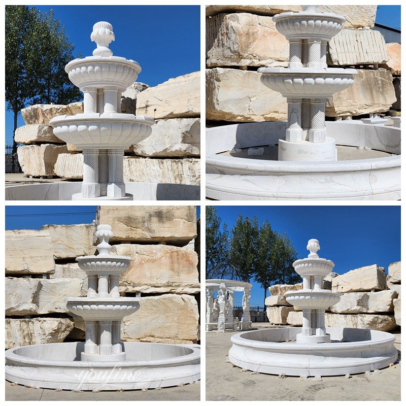 Marble Outdoor Tiered Fountain Details