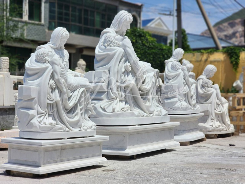 Marble Pieta sculptures from YouFine Factory on display (2)