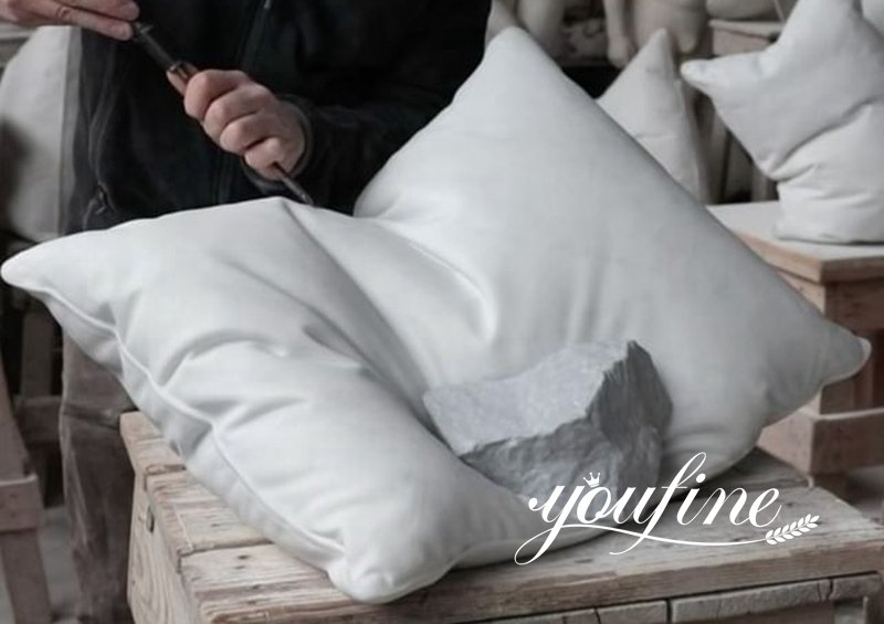 Marble Pillow Sculpture Carving Process (1)