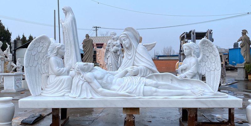 Marble Stations of the Cross Sculpture