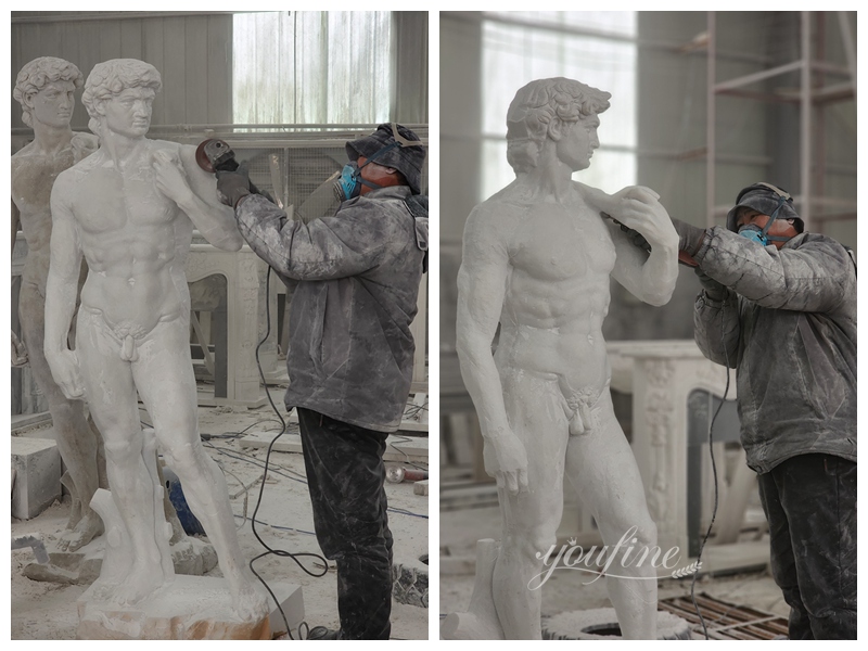 Marble Statue of David Replica Carving Process