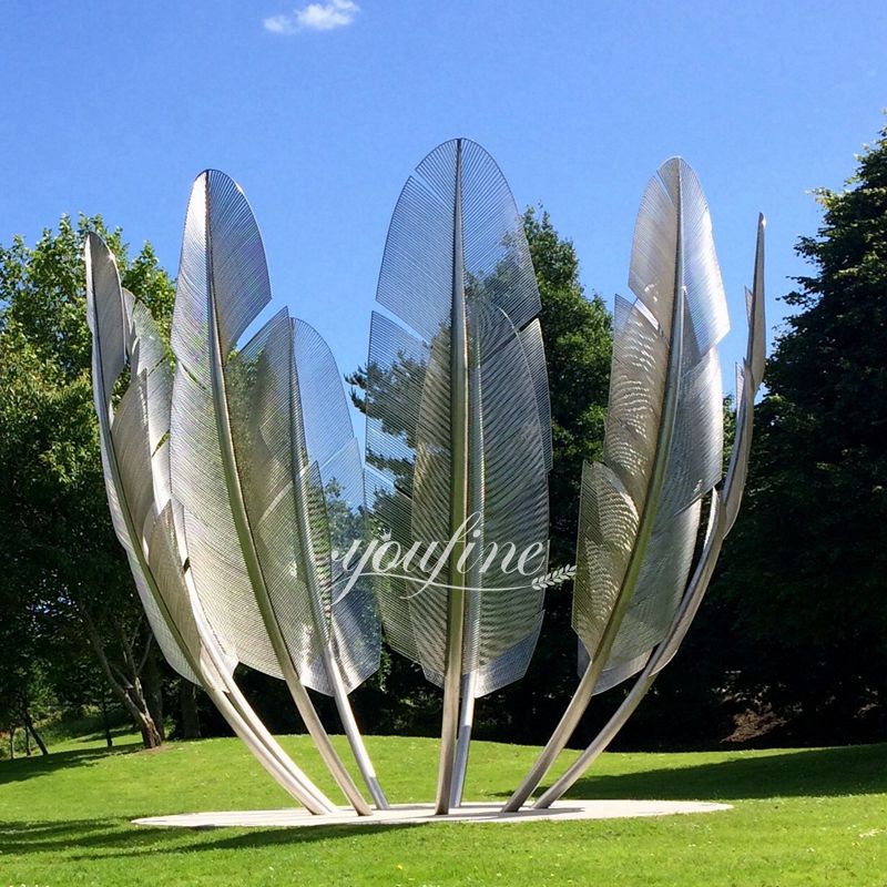 Metal Feather Sculpture