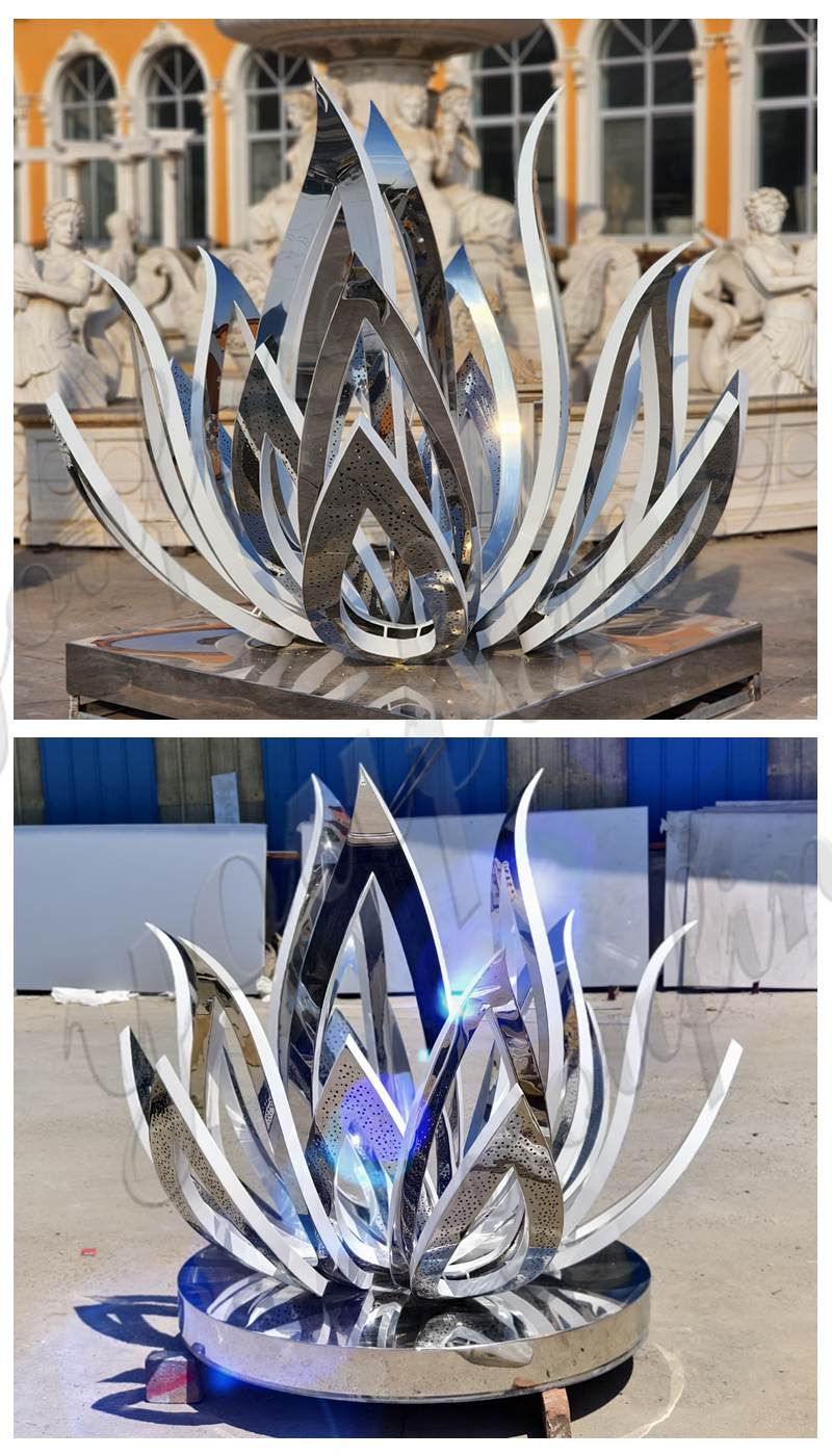 Metal Lotus Flower Fountain