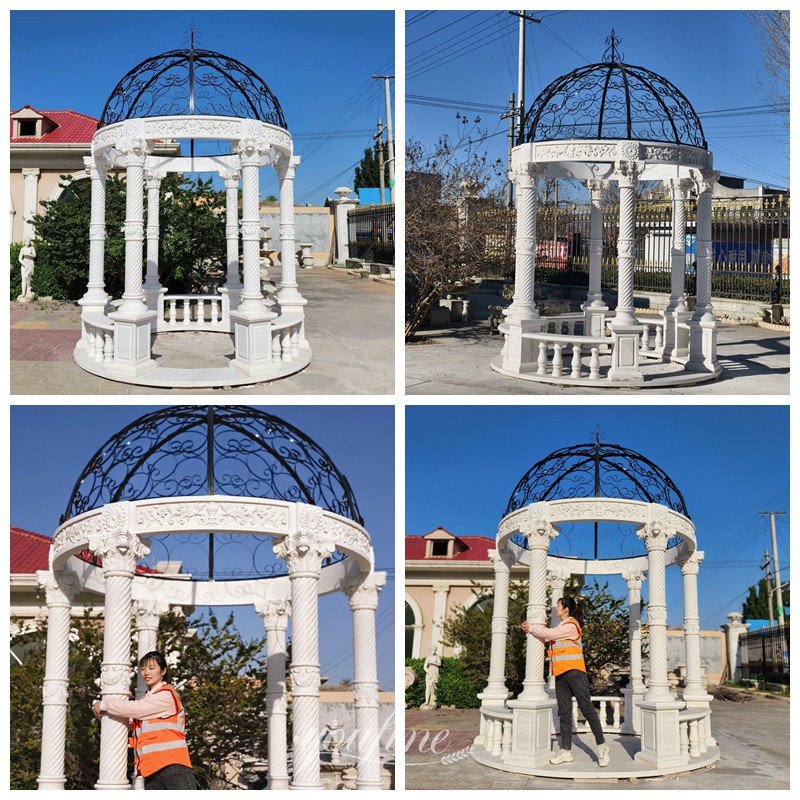 Modern Minimalist Marble Gazebo Details