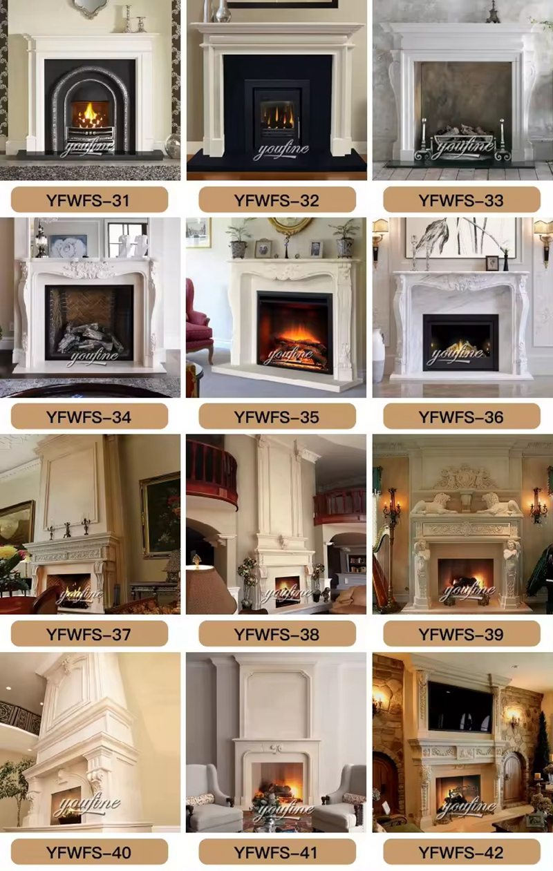 More Affordable Marble French Fireplace Mantels for Sale (3)