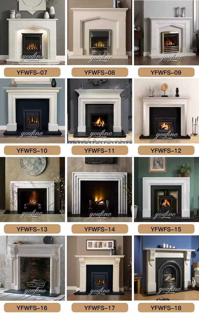 More Affordable Marble French Fireplace Mantels for Sale (4)