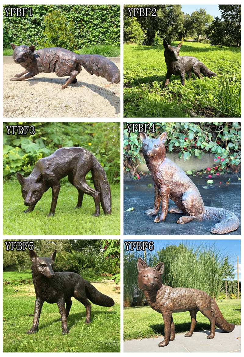 More Bronze Fox Sculptures (1)