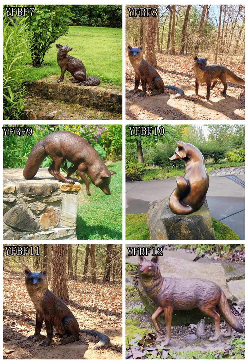 More Bronze Fox Sculptures (2)
