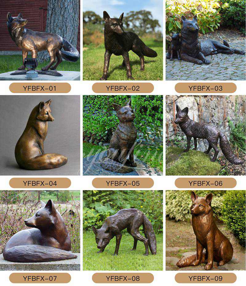 More Bronze Fox Statues