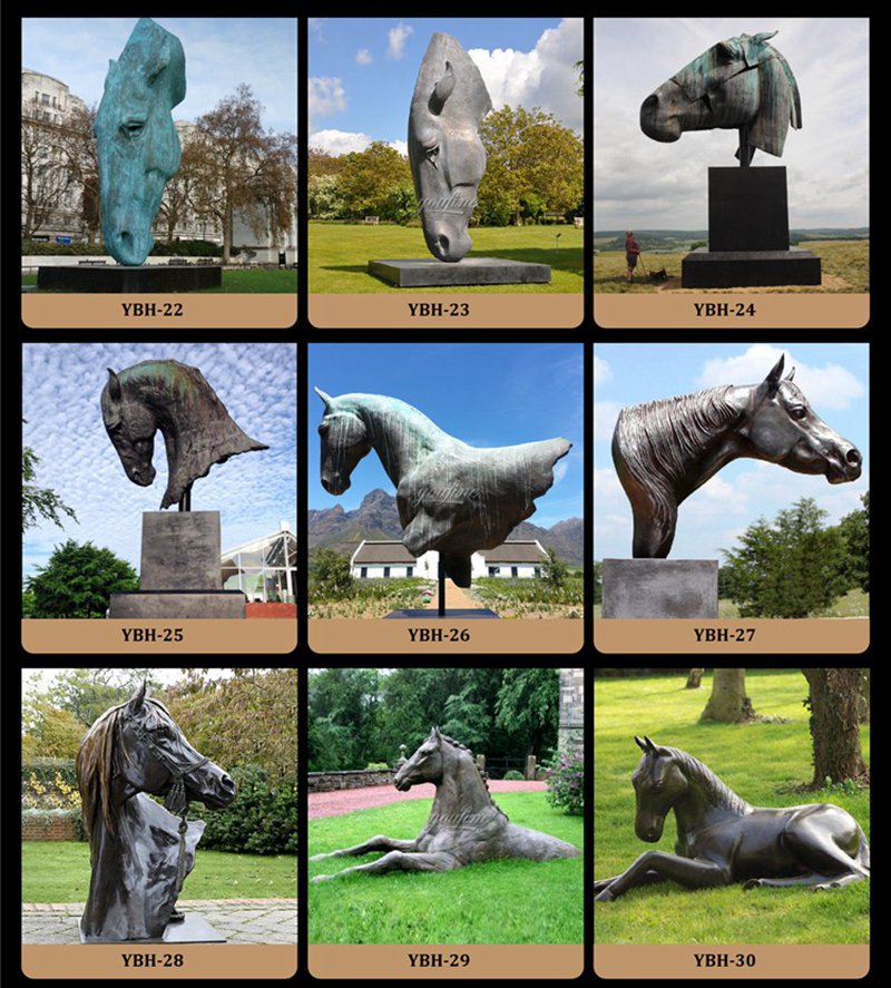 More Bronze Horse Heads and Horse Sculptures