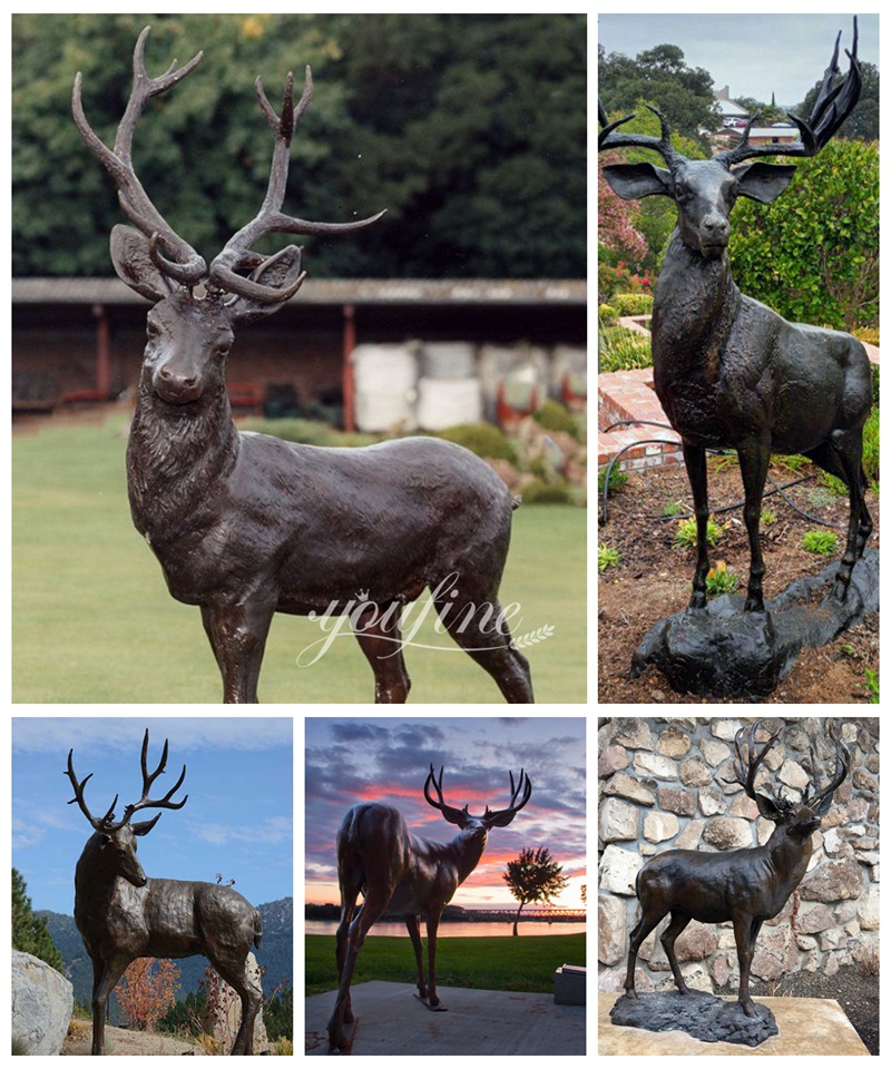 More Bronze Mule Deer Sculptures