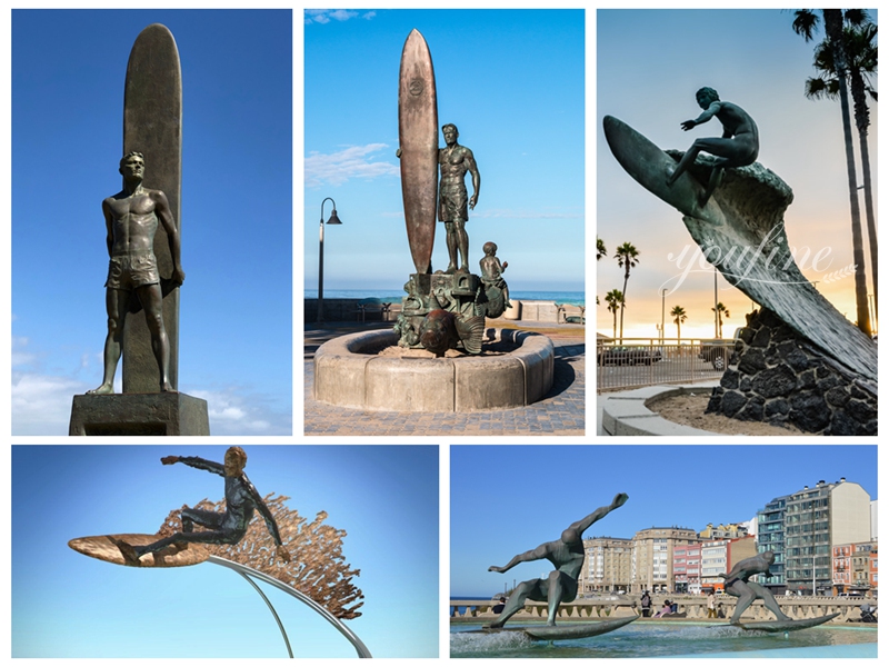 More Bronze Surfer Statues