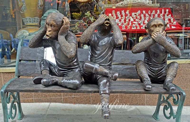 More Bronze Three Wise Monkey Statues 