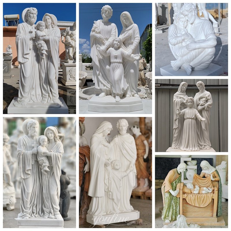 More Marble Holy Family Sculptures