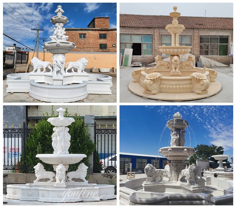 More Marble Lions Fountains