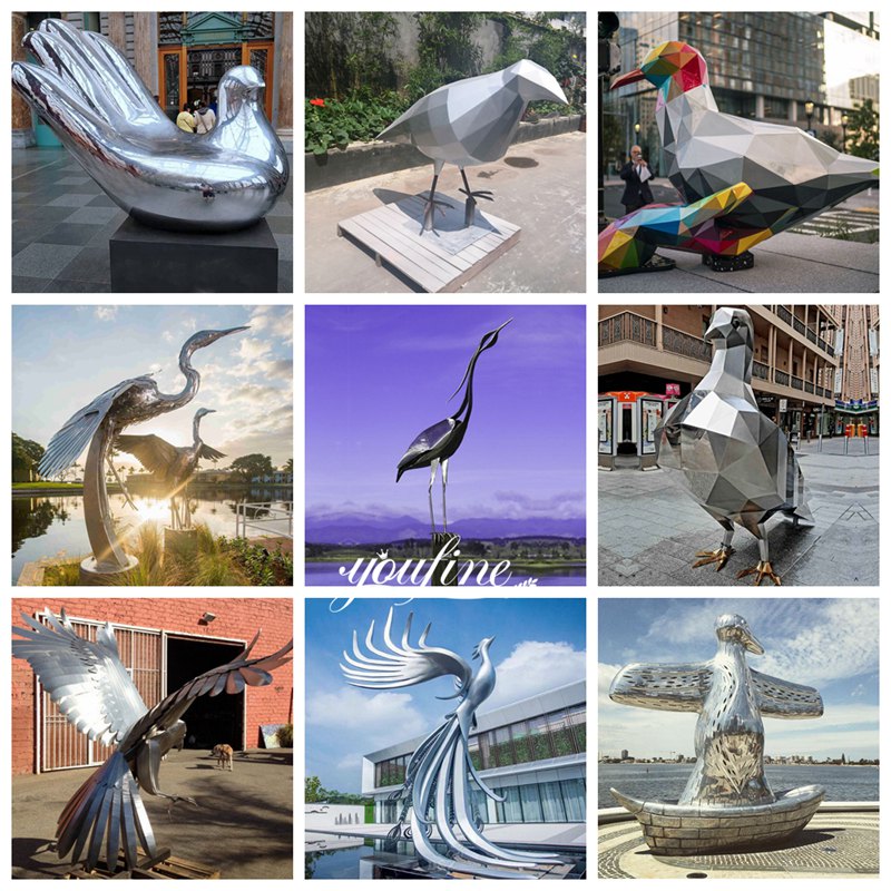 More Stainless Steel Bird Sculptures