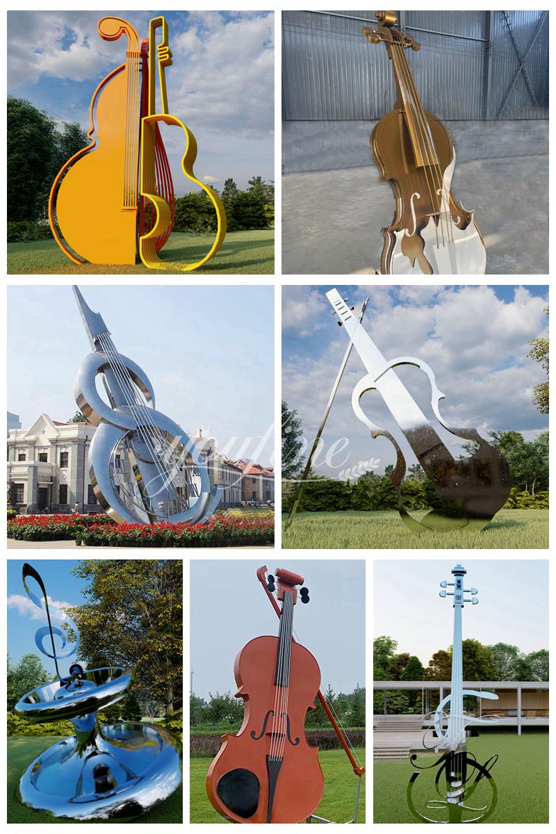 More Stainless Steel Musical Instrument Sculptures