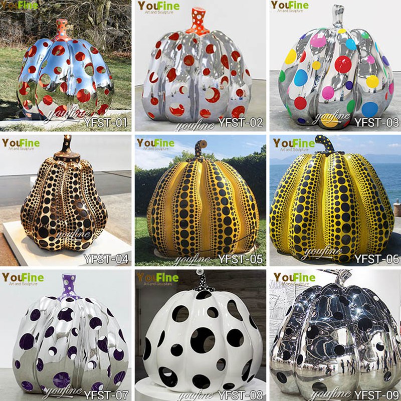 More styles of stainless steel pumpkin sculpture